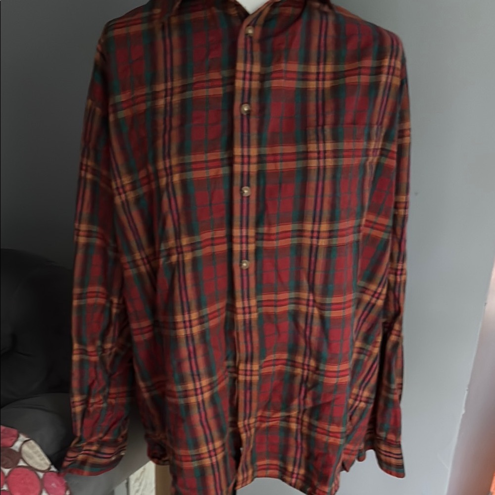 Vibrant Plaid Long Sleeve Shirt